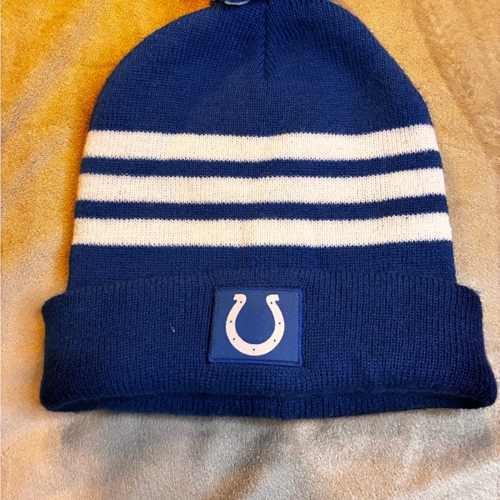 NFL Blue and White Striped Kids Beanie